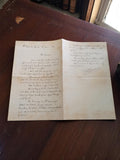 Lettre manuscrite 1909 St Didier-en-Velay papier quadrillé encre noire