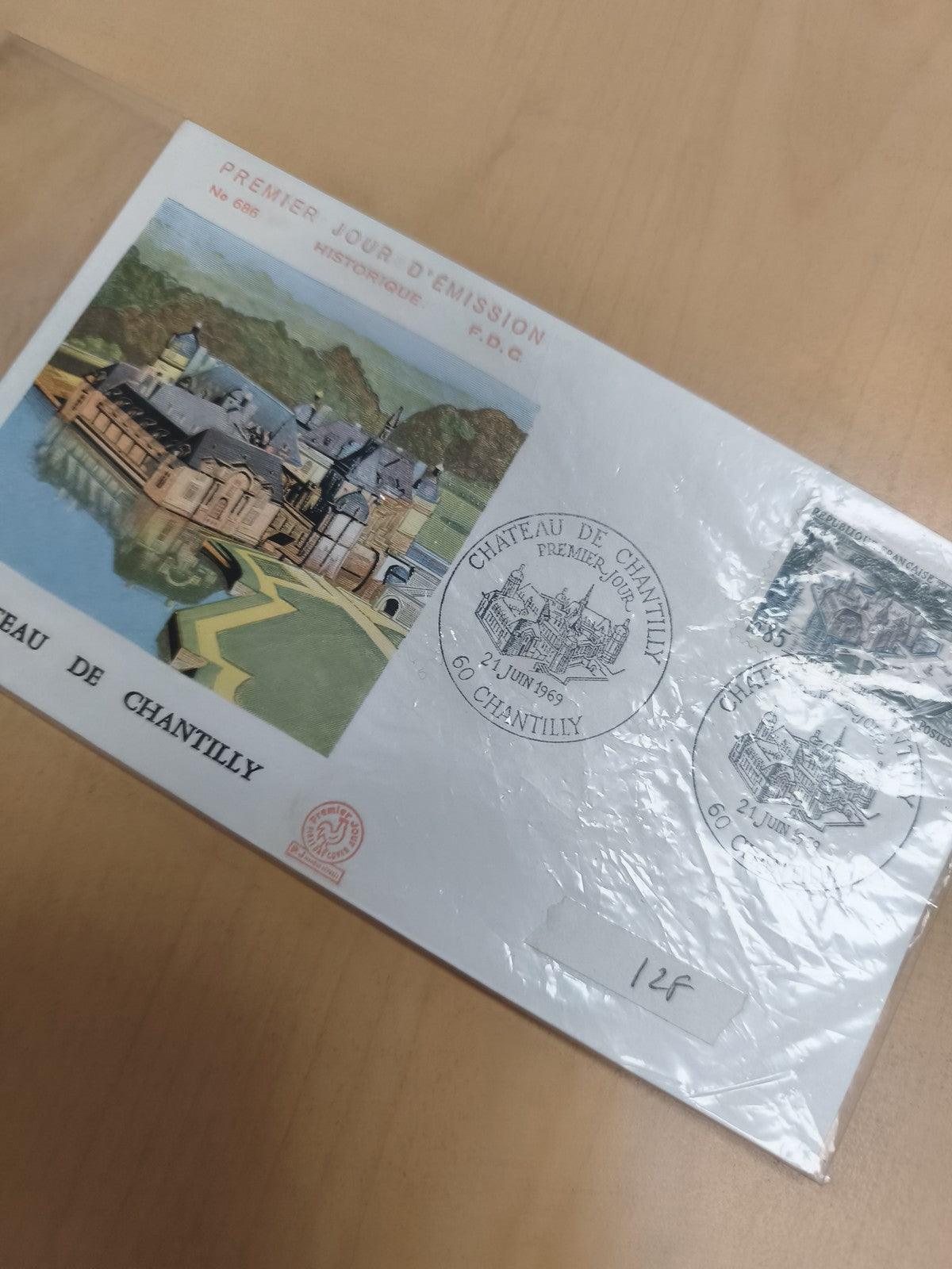 Enveloppe FDC Château de Chantilly 1969 Premier Jour philatélie France