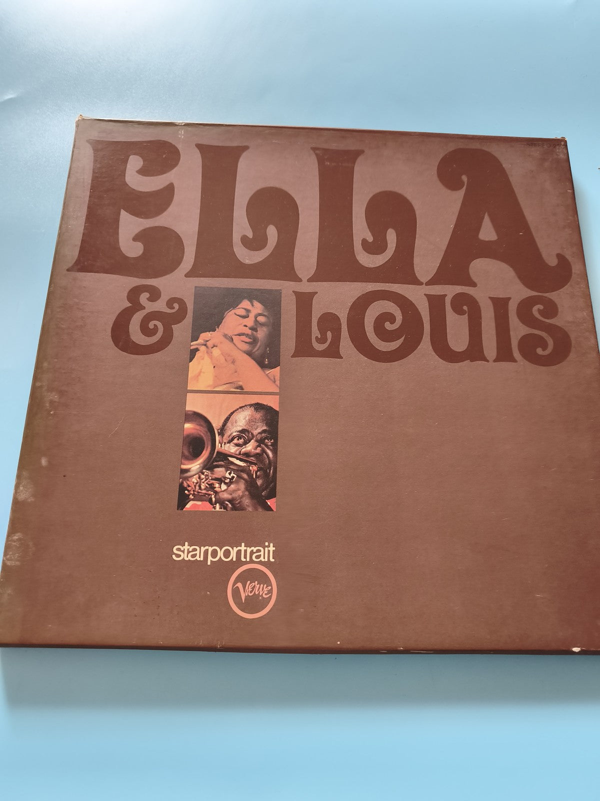 Vintage coffret vinyle 33 tours Ella & Louis ancien jazz collection rétro rare
