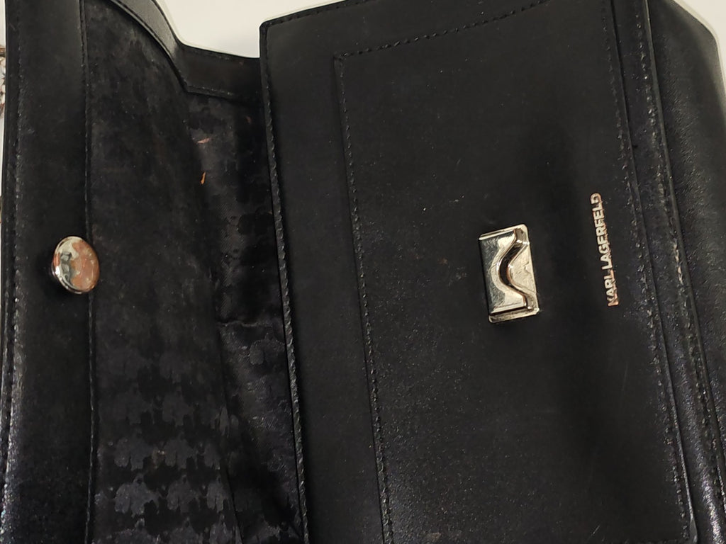 Sac à main Karl Lagerfeld en cuir authentique, élégant, marque de créateur