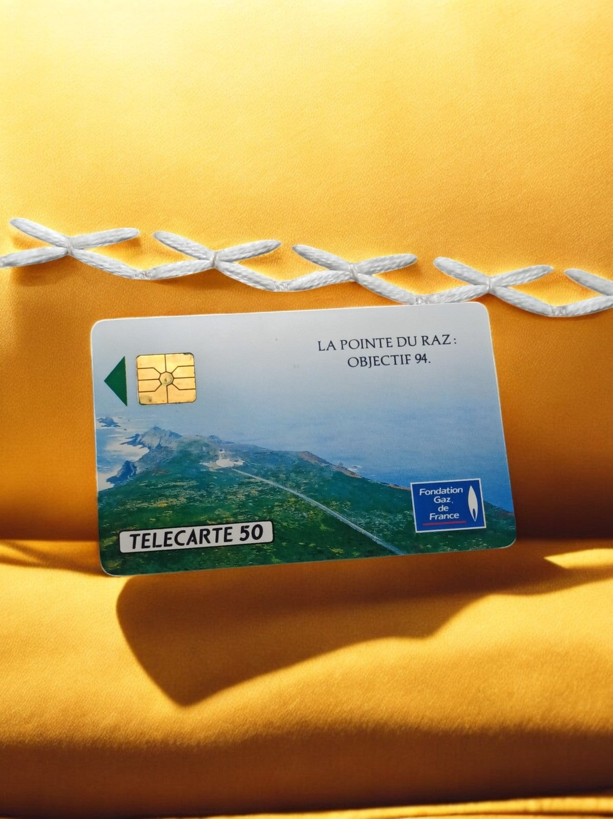 Carte téléphonique vintage Télécarte 50 Pointe du Raz rare Gaz de France