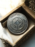 Médaille Patrimoine Mondial UNESCO métal vintage – World Heritage, Wereld Erfgoe