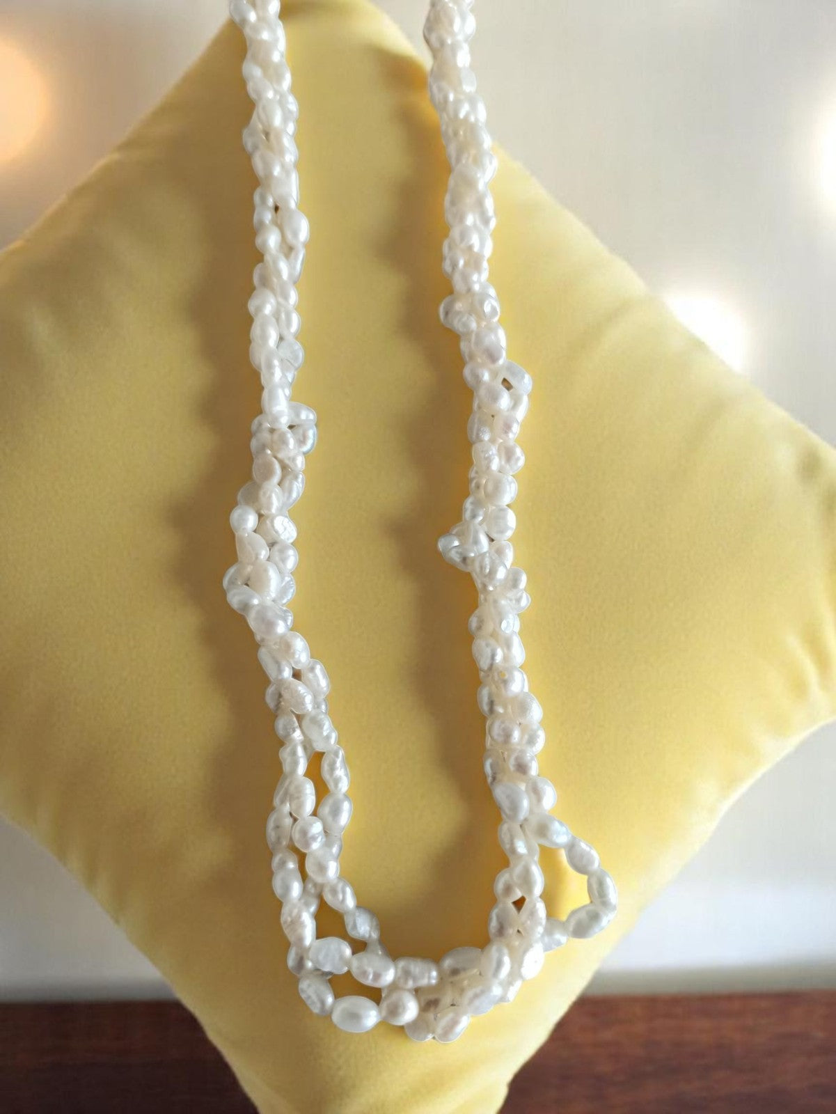 Collier en perles de culture authentiques vintage