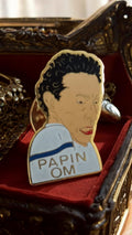 Pin's vintage Olympique Marseille Papin OM émaillé football années 90