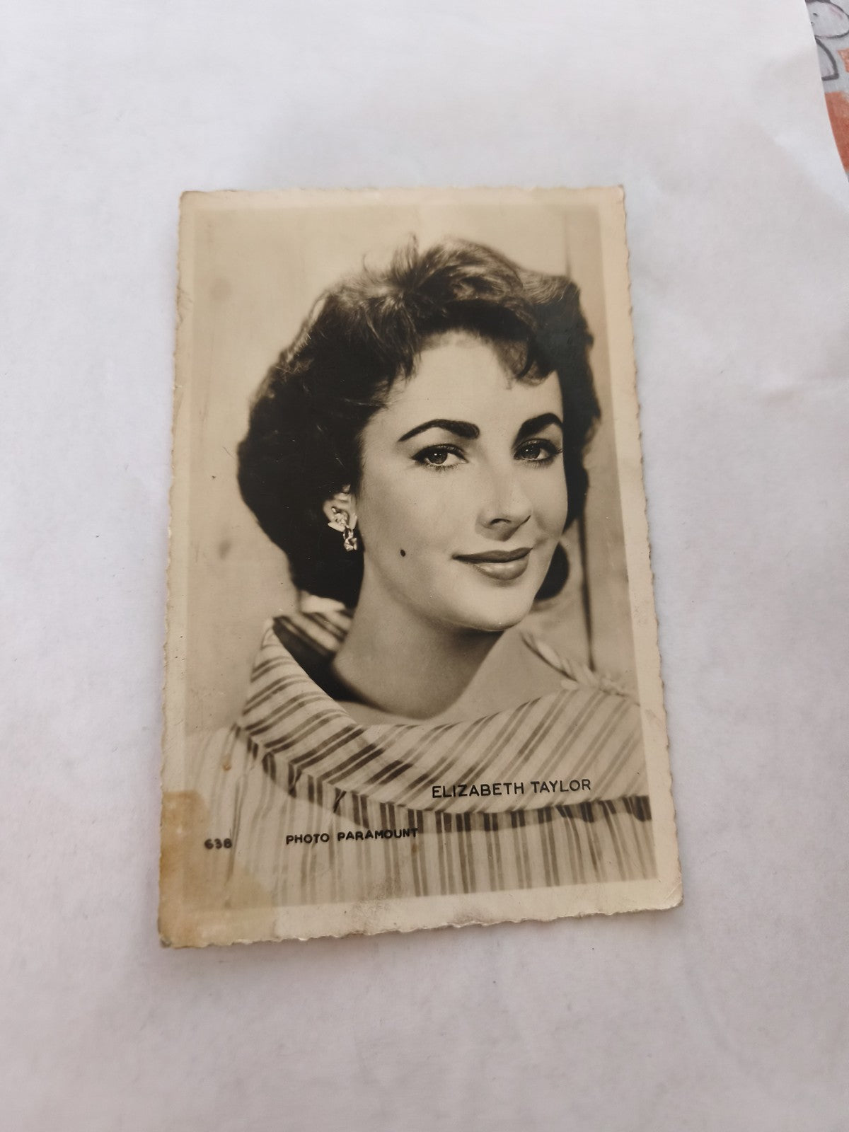 Carte postale vintage ancienne Elizabeth Taylor photo rétro collection cinéma