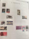 Lot anciens timbres Canada oblitérés philatélie vintage années 60-70