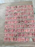 Gros lot timbres anciens Marianne 10c rouges oblitérés pour étude philatélie