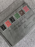 Lettre affranchie timbres Deutsche Post Allemagne multicolores philatélie (Ref 2
