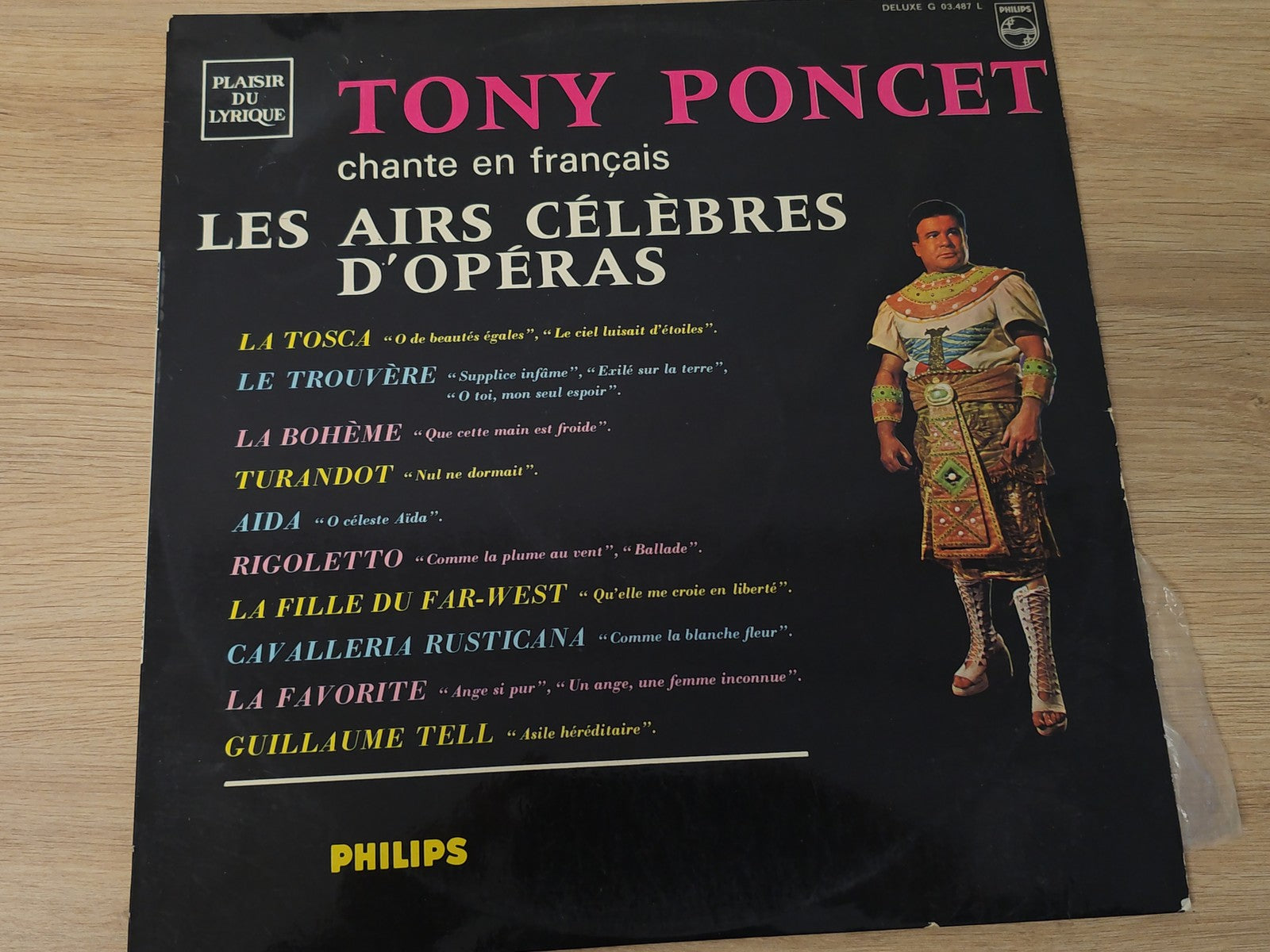 Vinyle ancien 33 tours Tony Poncet rétro, disque collection chanson française