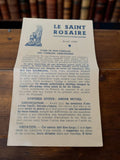 Livret religieux ancien Le Saint Rosaire 1949 prière vintage rétro chrétien