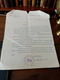 Lettre ancienne Société Provençale des Chasseurs Réunis Marseille 1924 vintage