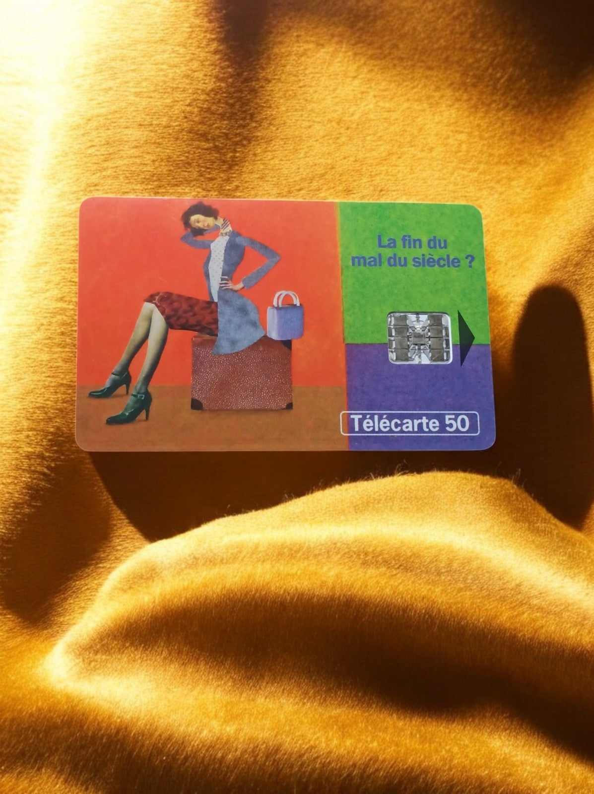 Carte téléphonique vintage Télécarte 50 – La fin du mal du siècle ? – déco rétro