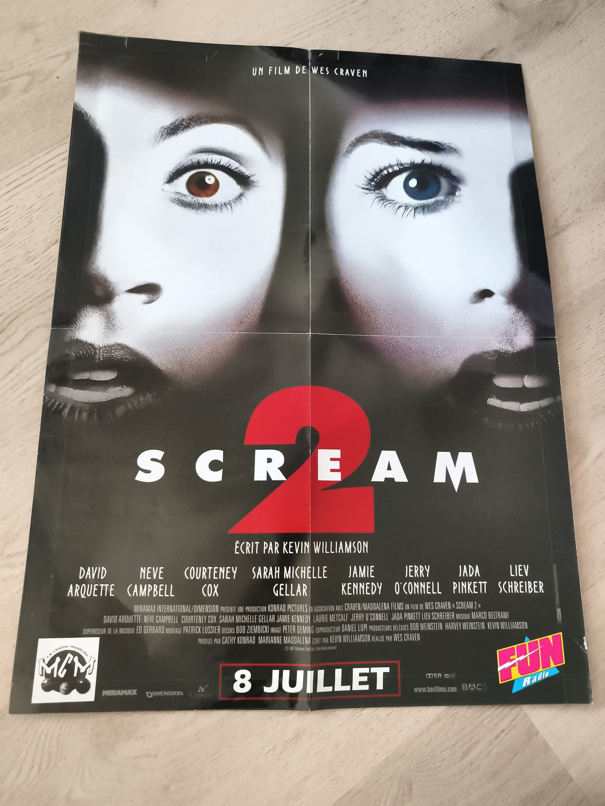 Poster film Scream 2 cinéma original France Wes Craven 1990s affiche horreur