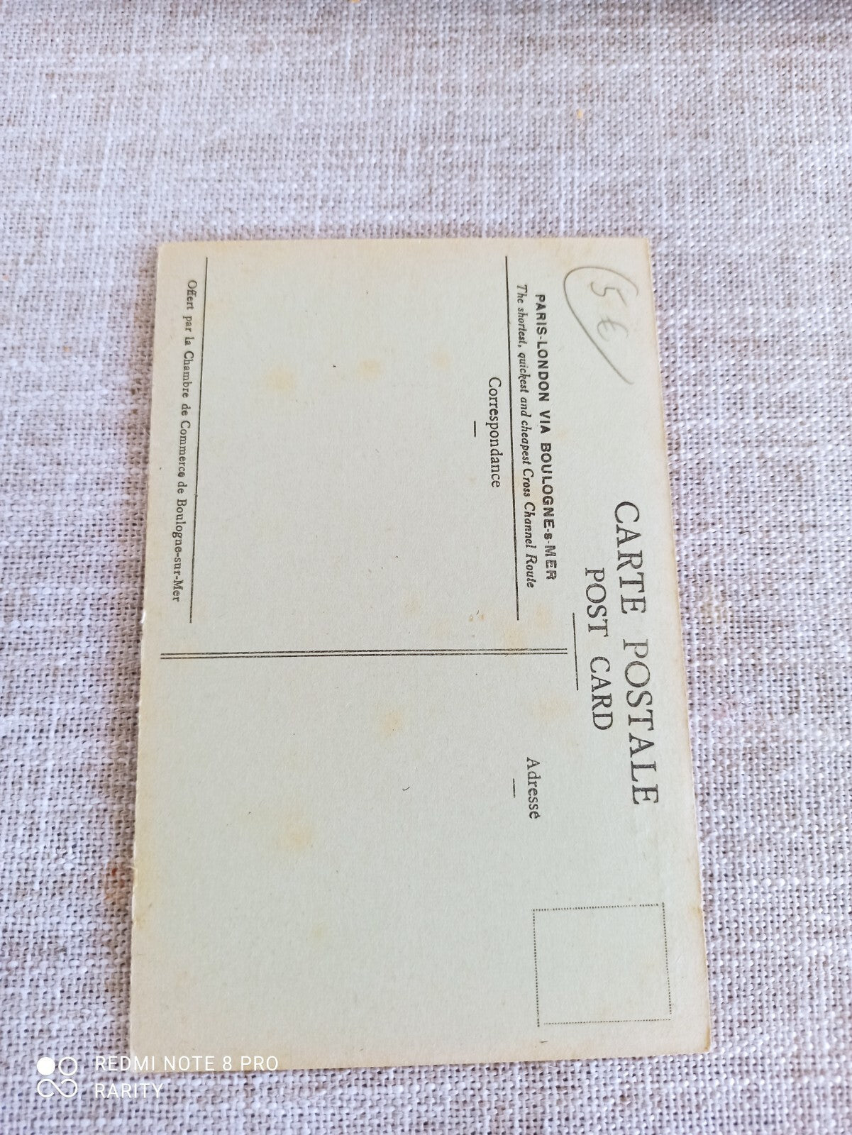 Carte postale Boulogne-sur-Mer cargo anglais port maritime navire historique