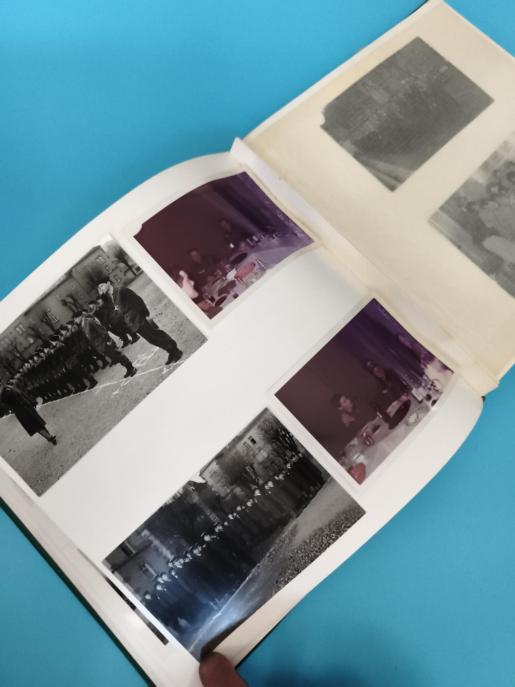 Album photos militaires ancien, classeur photographies soldats, noir & blanc vin