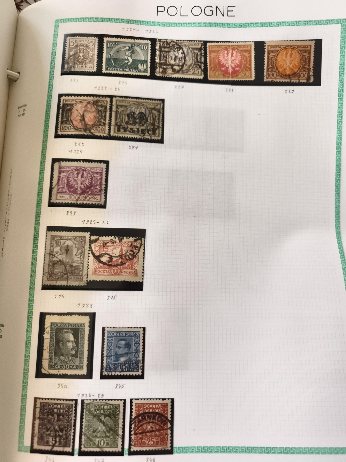 Timbres Pologne oblitérés Poczta Polska aigle blason lot philatélie