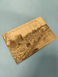 Ancienne carte postale animée Bataille de la Marne 1914, ruines, tampon régiment