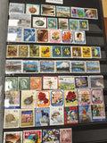 Lot de timbres divers Nouvelle-Zélande d'occasion, motifs fleurs animaux paysage