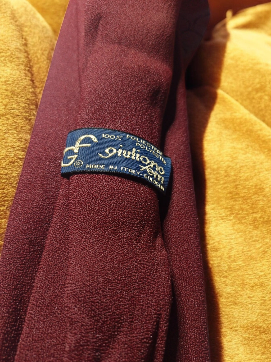 Cravate vintage Giuliano bordeaux élégante – Style intemporel, large rétro