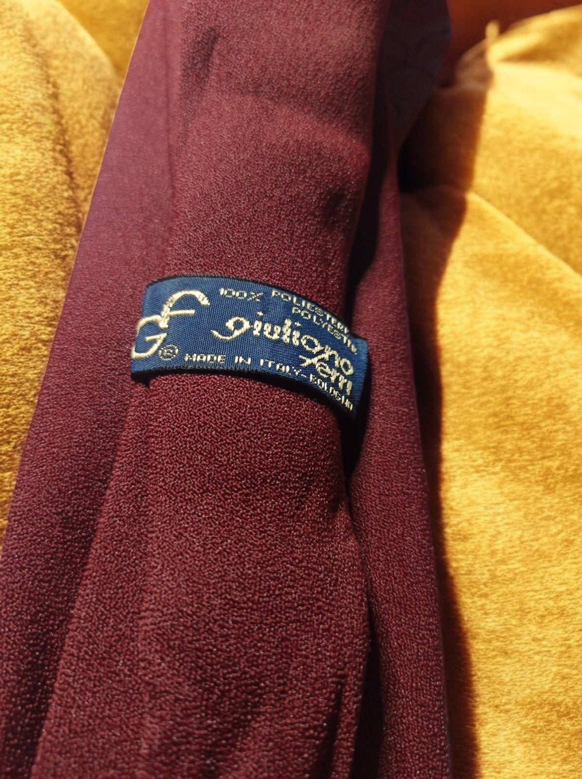 Cravate vintage Giuliano bordeaux élégante – Style intemporel, large rétro