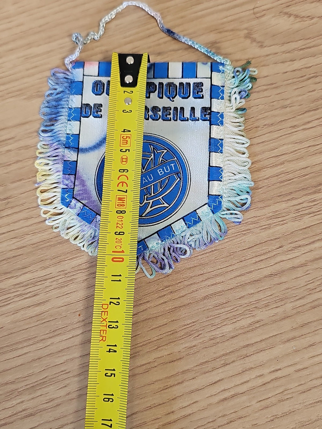 Fanion ancien Olympique de Marseille OM vintage bleu blanc rétro football