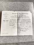 Bulletin de naissance ancien 1911 Saint-Cannat document officiel papier vintage