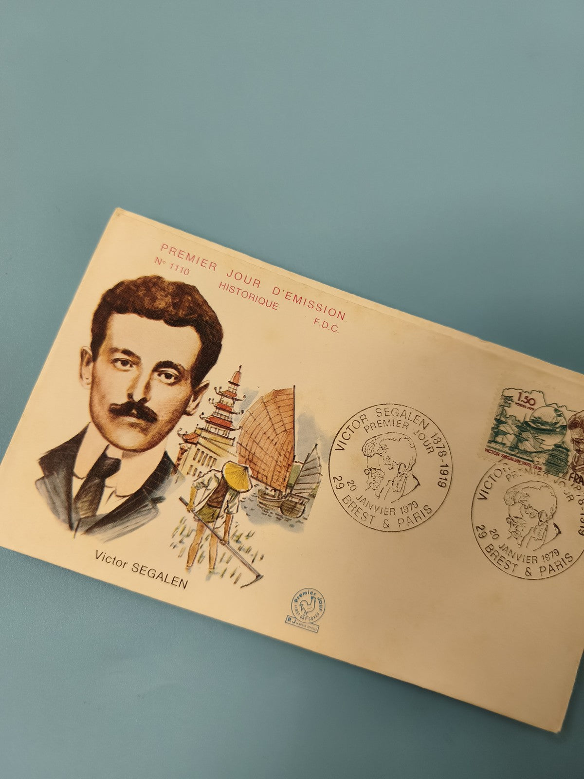 Enveloppe premier jour d?émission FDC Victor Segalen illustrée timbre 1979