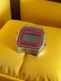 Montre digitale vintage homme à restaurer rouge WR ancien collectionneur