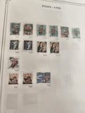Timbres anciens USA oblitérés – lot thématique Noël, art, amour – philatélie Éta