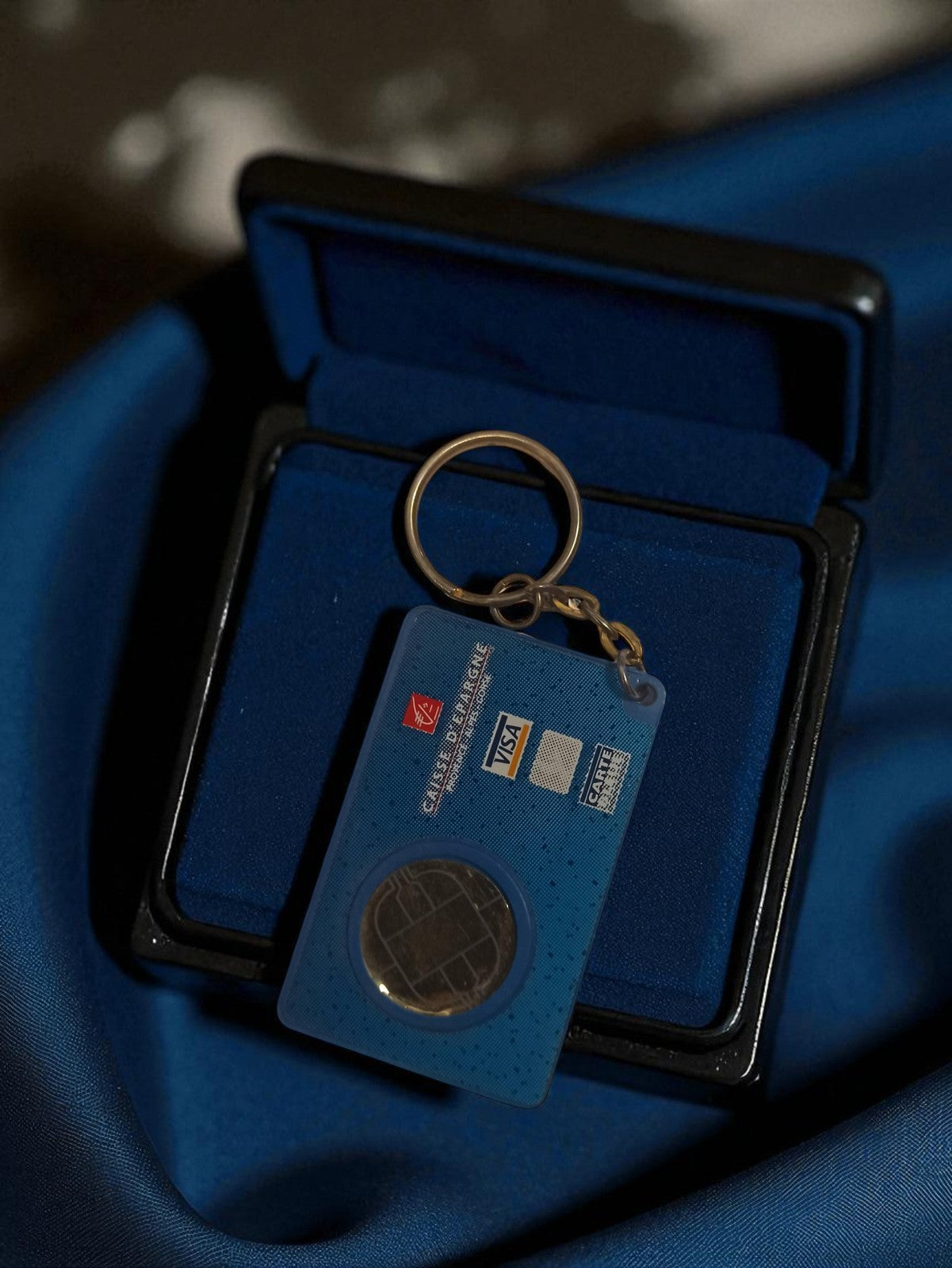 Porte-clés Caisse d'Épargne Visa ancien vintage rétro publicitaire rare