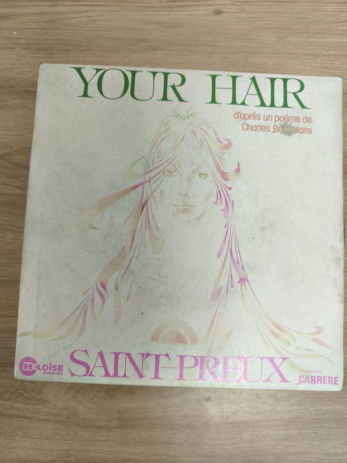 Vinyle 45 tours Saint-Preux Your Hair d'après Baudelaire pochette illustrée