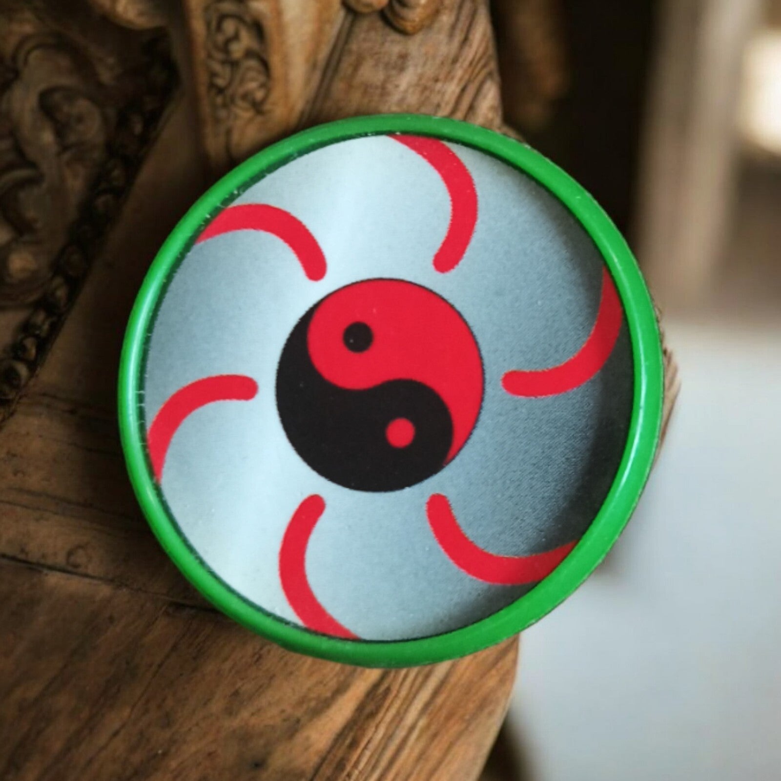 Disque accessoire TMNT vintage – motif Yin Yang, rare Tortues Ninja