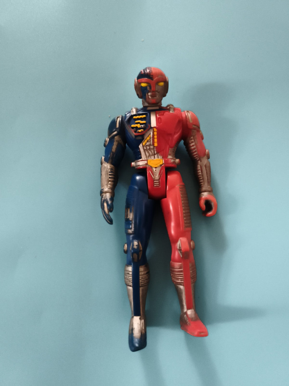 Figurine VR Troopers Saban robot bicolore bleu rouge jouet action figure