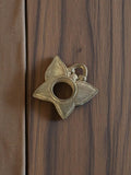 Pendentif vintage fleur ajourée métal doré années 50 rétro bijou ancien
