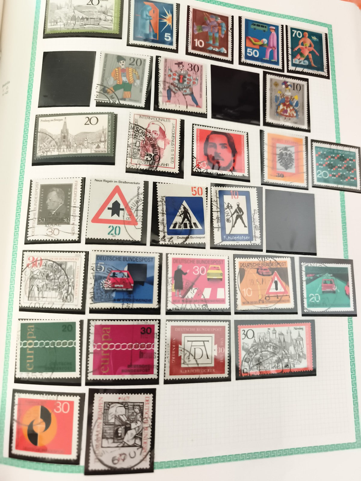 Timbres oblitérés Allemagne Deutsche Bundespost thème Europa architecture