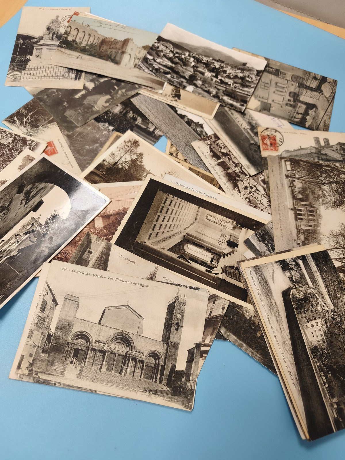 Lot cartes postales anciennes CPA divers lieux France, noir et blanc, vrac