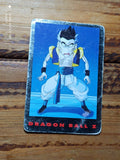 Carte Dragon Ball Z Cardass vintage Série 1, visuel Gotenks, fond bleu
