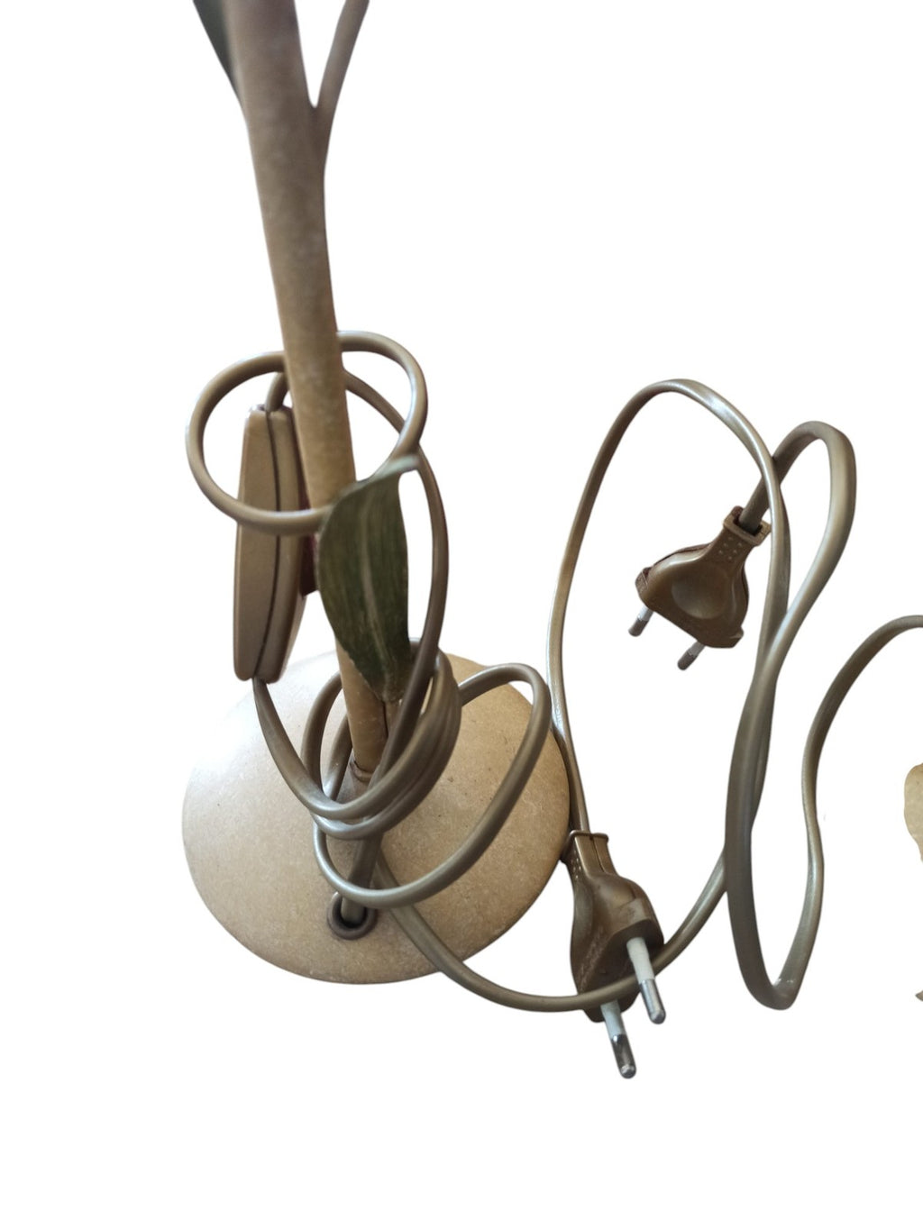 Lot de deux lampes vintage en métal - Électricité non testée