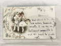 Carte postale ancienne Pierrot et ballerine décor floral CPA début XXe