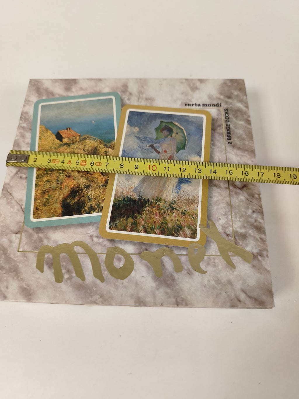 Jeu de cartes vintage Monet coffret Carta Mundi 2 jeux bridge illustrés