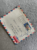 Lettre avion affranchie France timbre 40c tricolore, enveloppe Par Avion