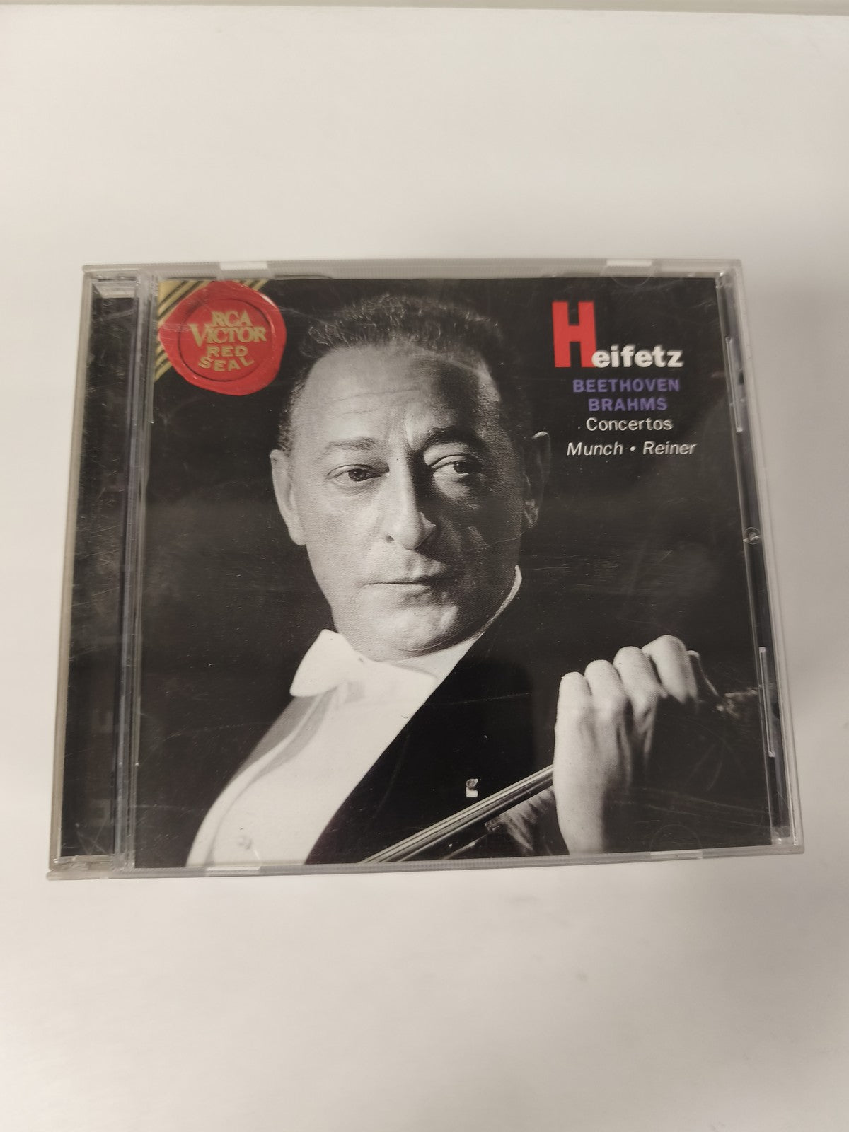 CD Heifetz Beethoven Brahms Concertos Munch Reiner RCA Victor Red Seal