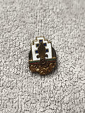 Insigne ancien émaillé croix de Lorraine flamme dorée vintage médaille France