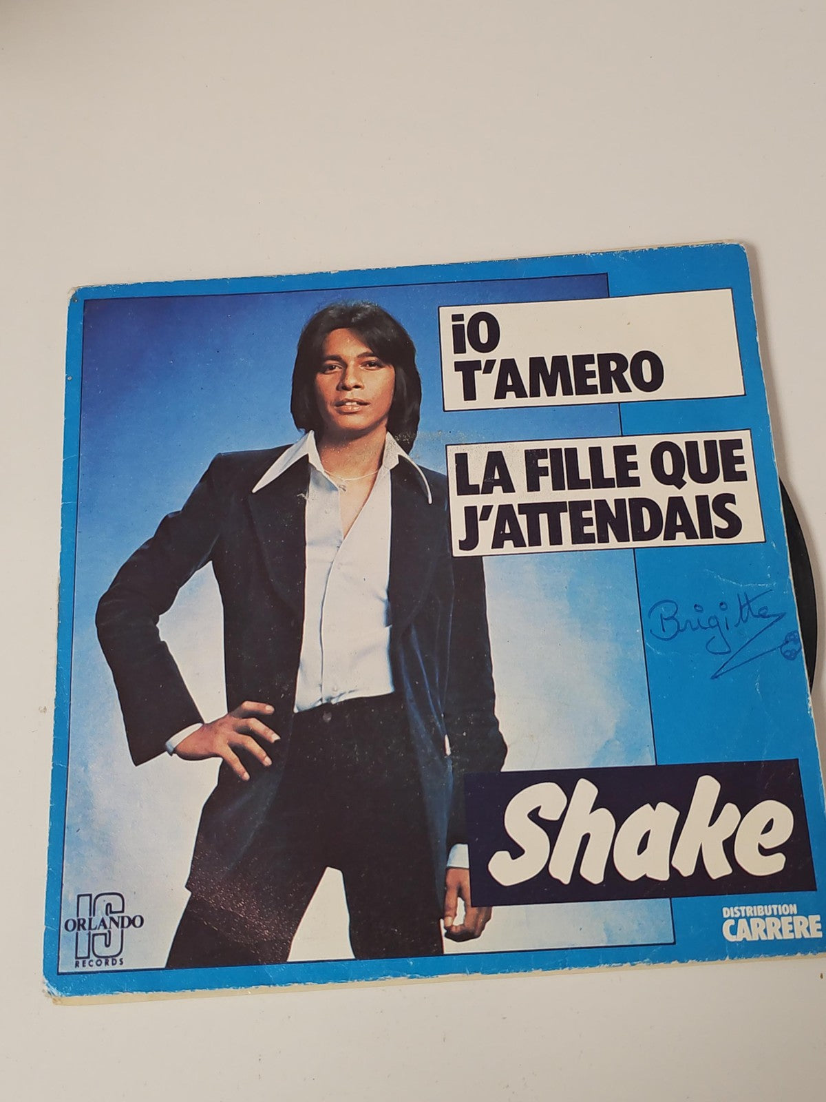 Vinyle 45 tours rétro ancien Shake disque vintage collection musique occasion