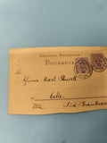 Ancienne carte postale oblitérée Deutsche Reichspost XIXe philatélie (Ref 9)