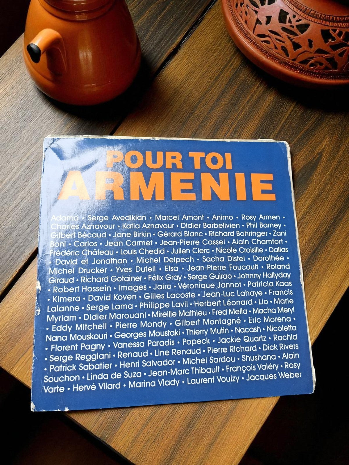 Vinyle 45 tours ancien "Pour toi Arménie" chanson française années 80 rétro