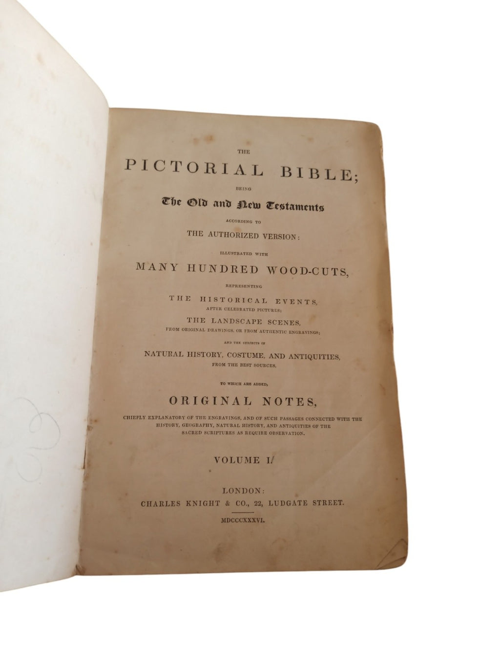 The Pictorial Bible 1836 – Lot 3 Tomes – Ancienne édition anglaise rare