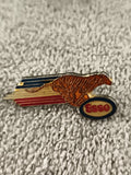 Pin's Esso dinosaure vintage, logo émaillé, années 80-90, badge publicitaire