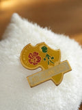 Pin's vintage ATI Jeanne d'Arc jumelage ancien badge émaillé années 80 rétro