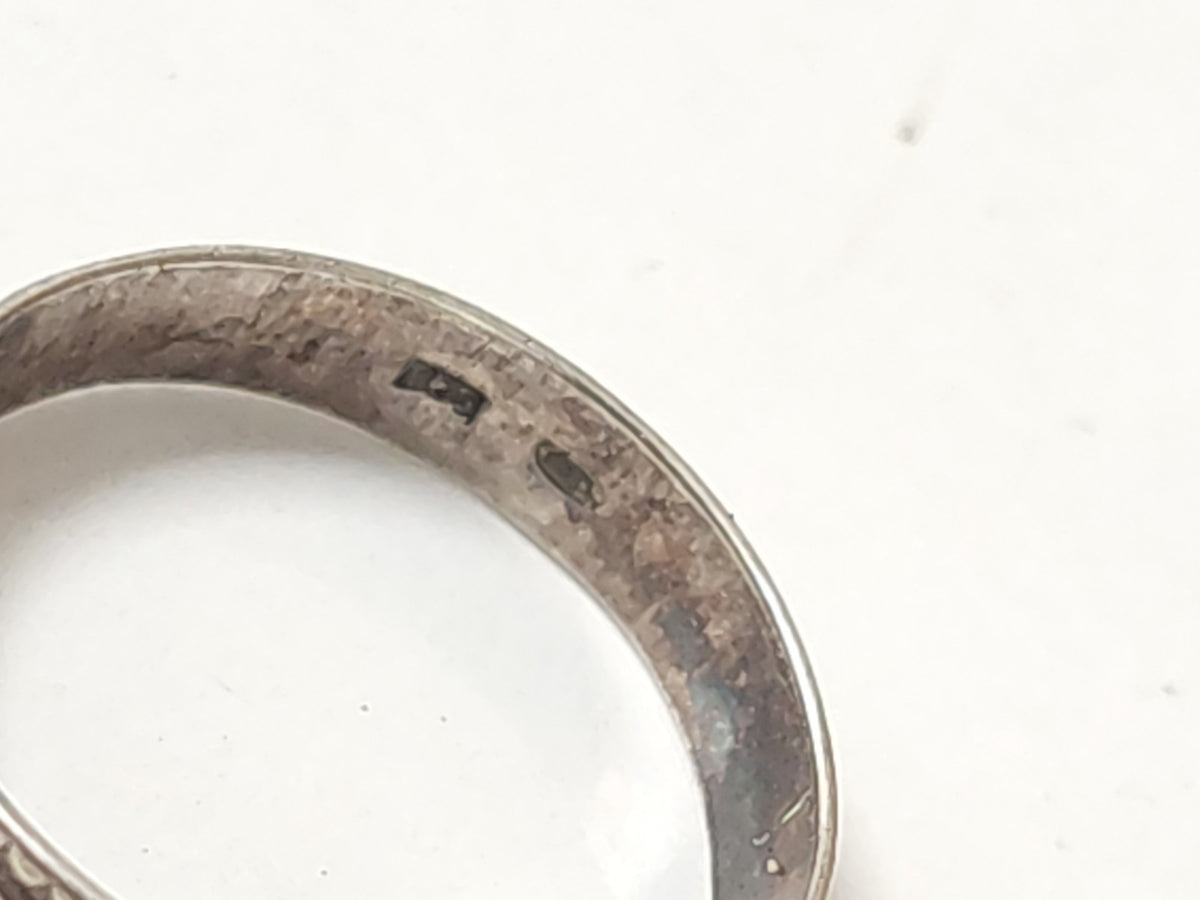 Bague ancienne Art Déco vintage taille 57, bijou rétro pour collectionneur
